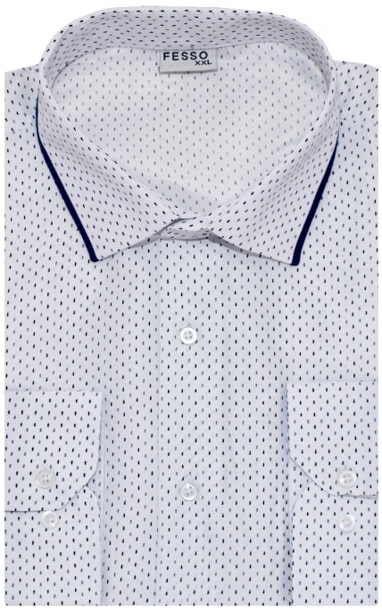 Мужская сорочка Fesso классическая (2XL-7XL) белая
